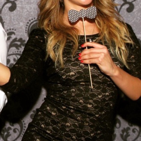 Backless Black Lace Dress - Picture 3 of 4